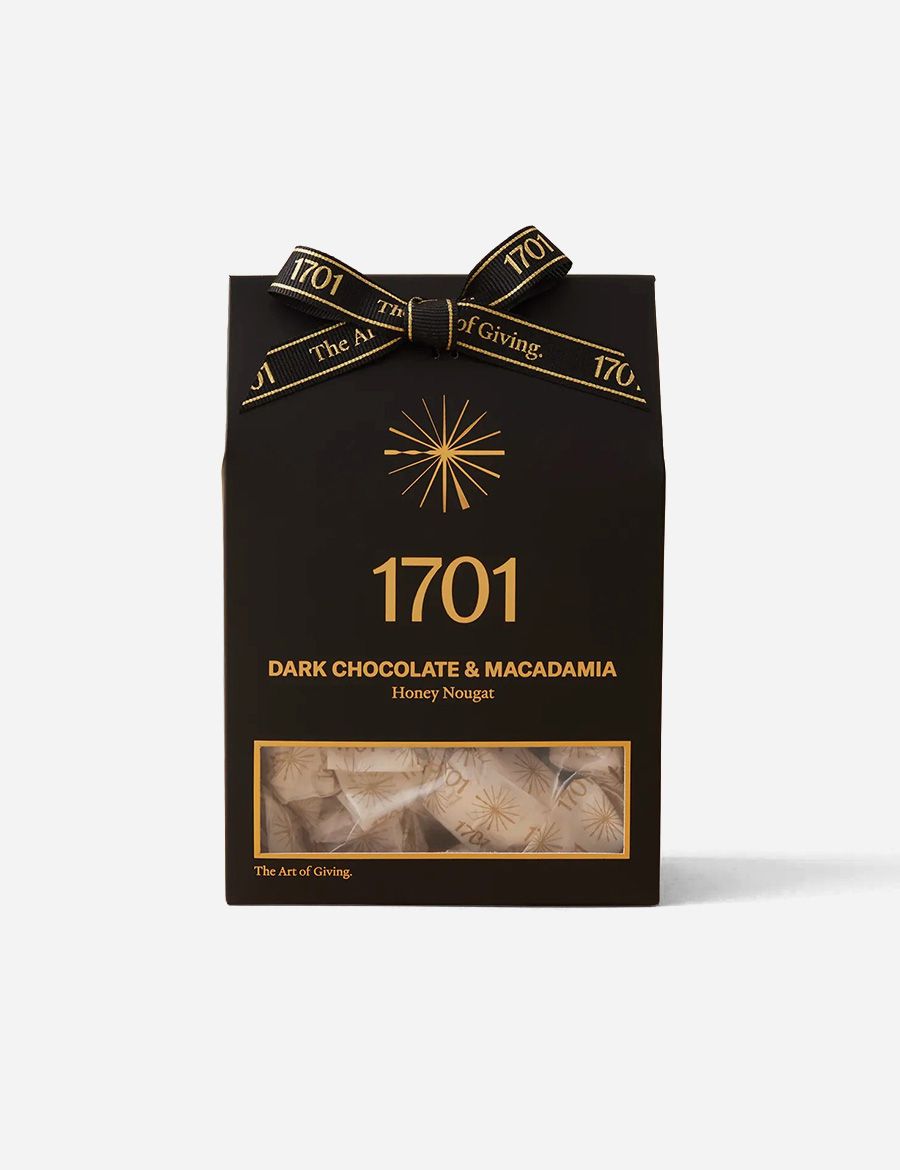 Dark Chocolate and Macadamia Honey Nougat Box 160g