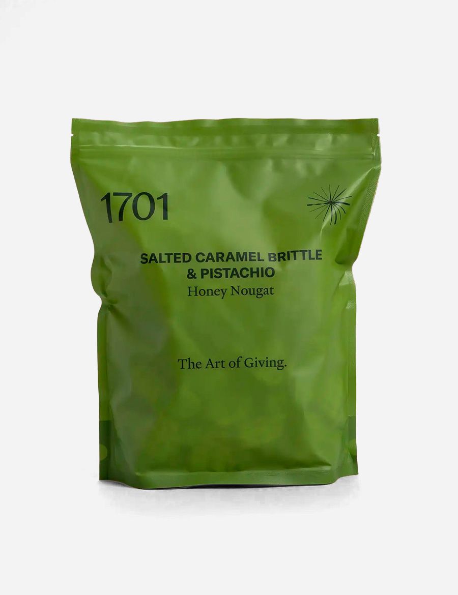 Salted Caramel Brittle and Pistachio Honey Nougat Pouch 1kg