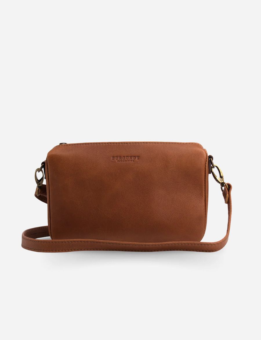 Leather Sling Bag Tobacco