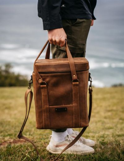 Drifter Leather Coolbag Bourbon