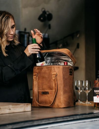 Drifter Leather Coolbag Bourbon