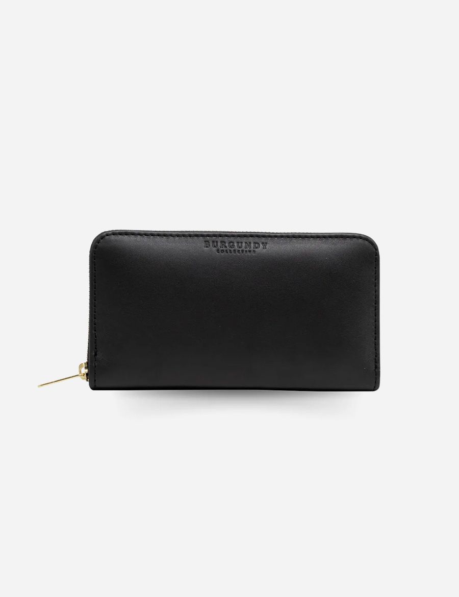Ladies Zipper Purse Black