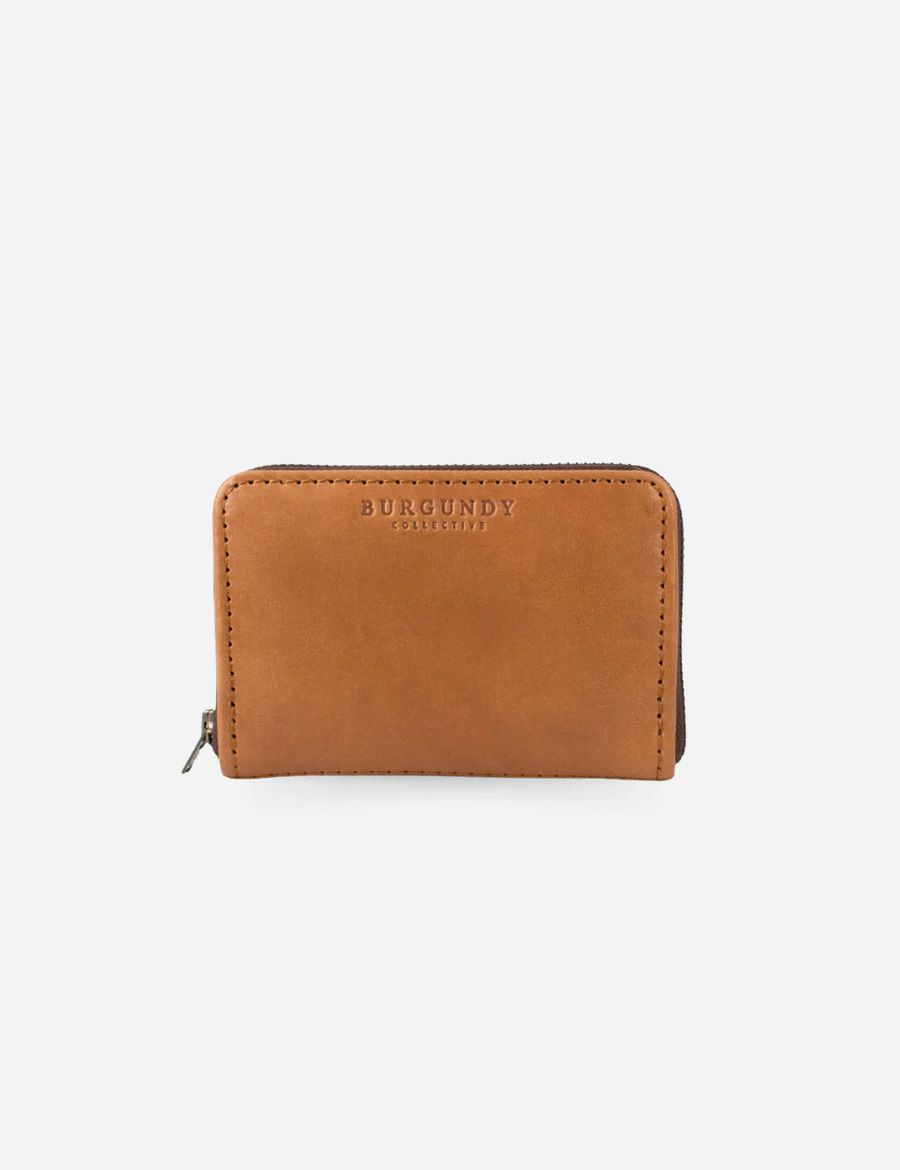 Small Zip Wallet Tan
