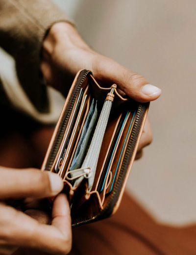 Small Zip Wallet Tan