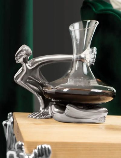 Glass Decanter Set on the Brink