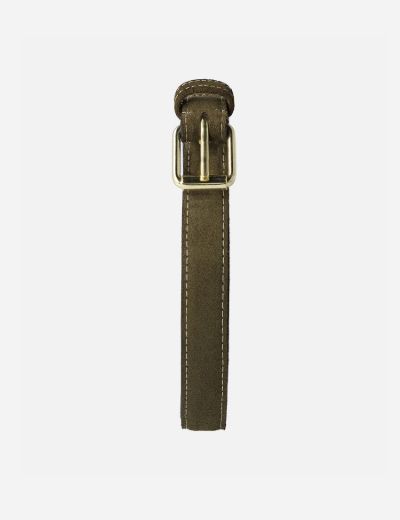 Ladies Field Belt Green Suede