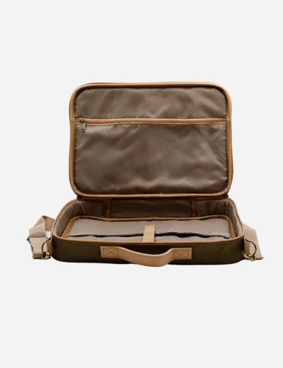 Laptop Bag – Khaki Canvas