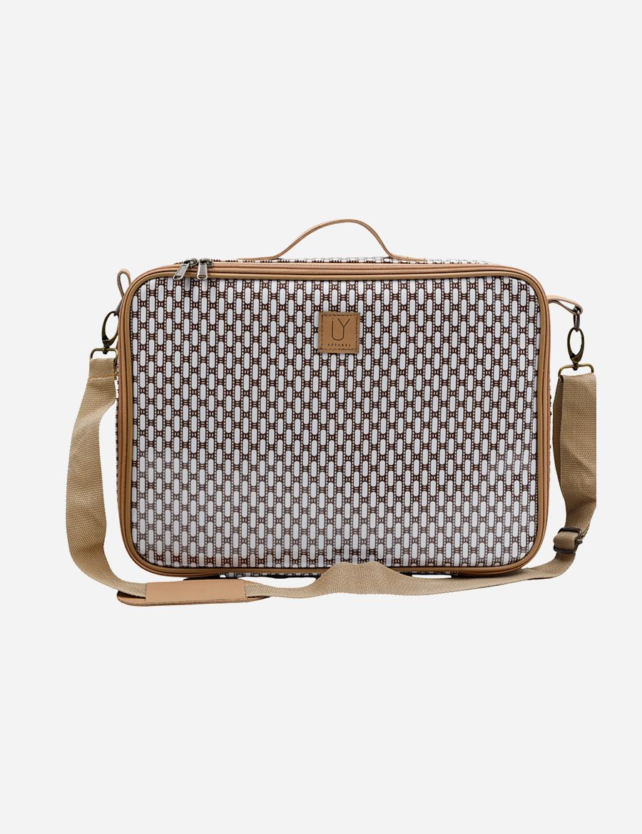 Laptop Bag – African Tweed White