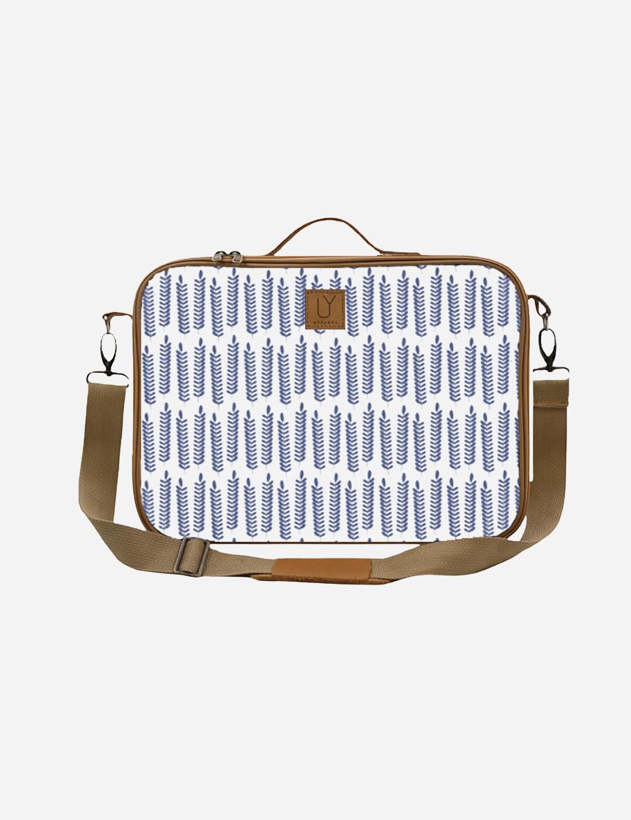 Laptop Bag – Leaves Blue