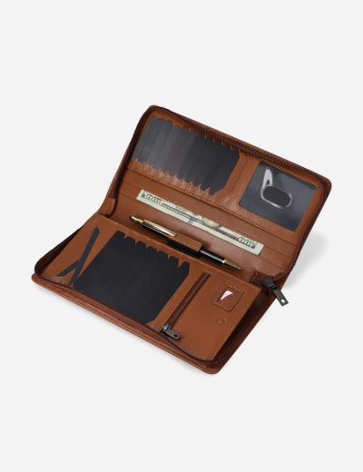 Large zip around Travel and Passport Organiser