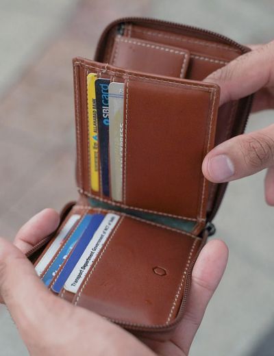 Large Zip Around Wallet with Coin