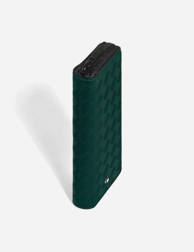 2-Pen Pouch Zip Extreme Leather British Green