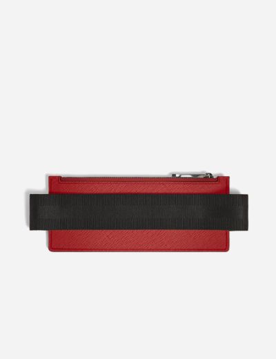 2-Pen Pouch Elastic Sartorial Leather Red