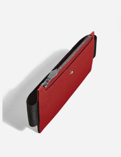2-Pen Pouch Elastic Sartorial Leather Red