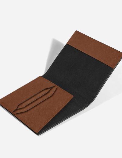 Passport Holder Sartorial Leather Fauve