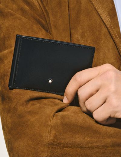 Wallet 6cc Money Clip Meisterstück Leather Black