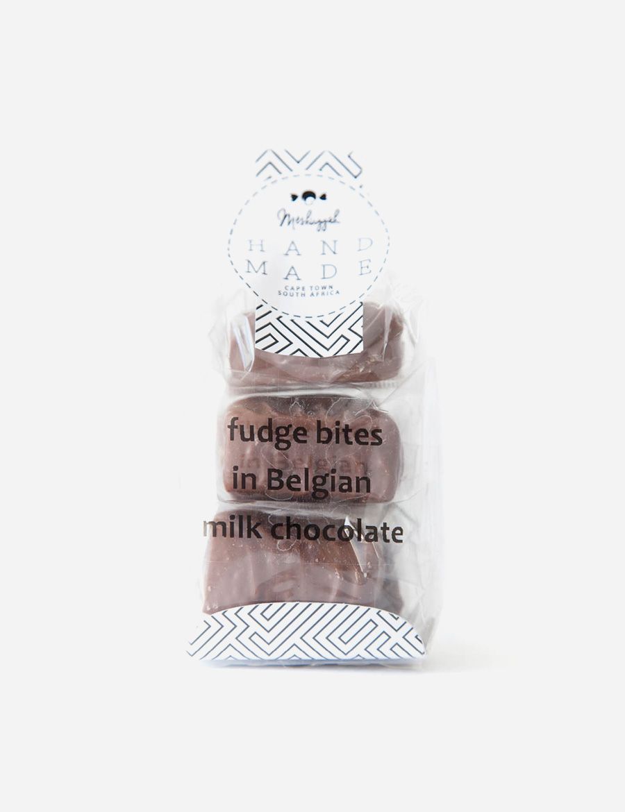 Fudge Bites enrobed in Belgian Milk Chocolate 110g