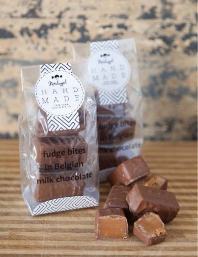 Fudge Bites enrobed in Belgian Milk Chocolate 110g