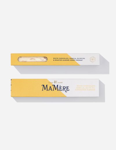 White Chocolate, Vanilla, Olive Oil & Almond Nougat 100g