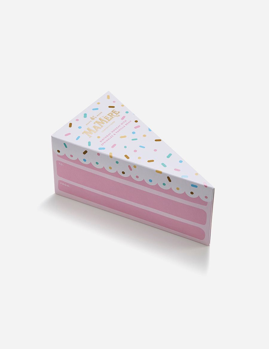White Birthday Sprinkle Nougat Gift Box 100g