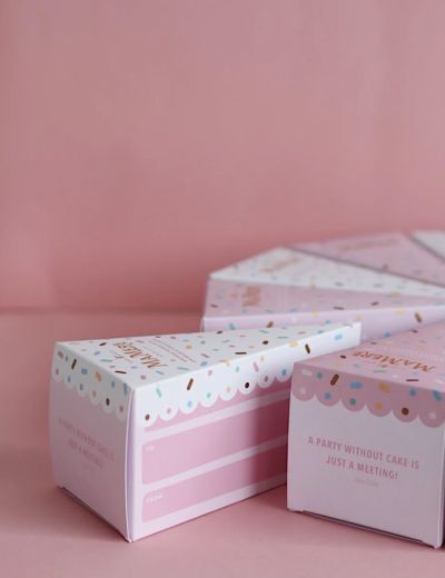White Birthday Sprinkle Nougat Gift Box 100g