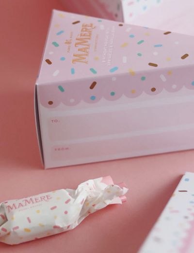 White Birthday Sprinkle Nougat Gift Box 100g
