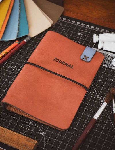 A6 Leather Journal Cover Creative Range Chocolate