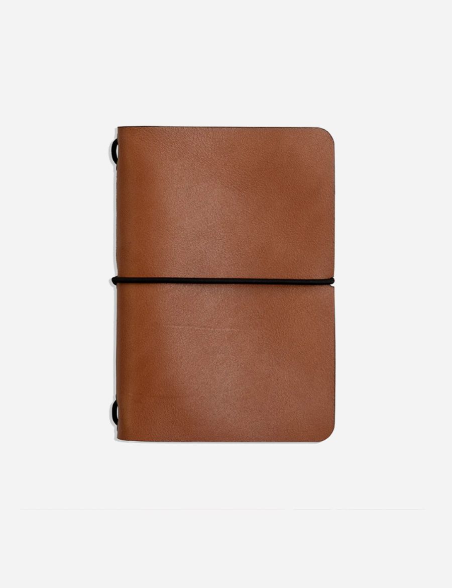 A5 Leather Journal Cover Minimalist Range Toffee