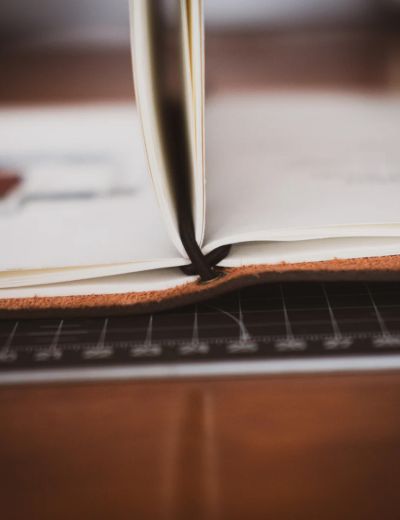 A5 Leather Journal Cover Minimalist Range Toffee
