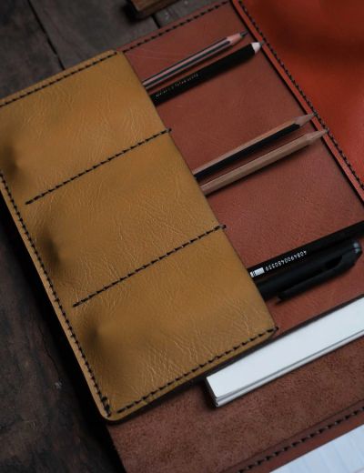 Leather Padfolio Creative Range Chocolate
