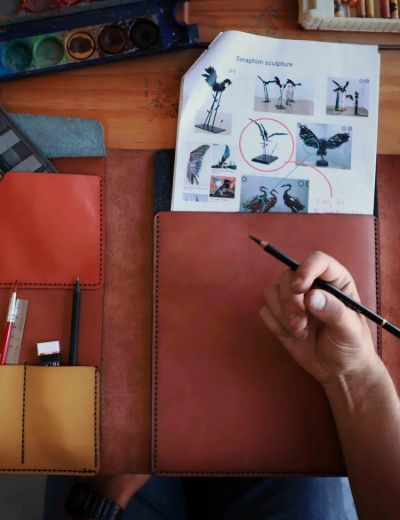 Leather Padfolio Creative Range Chocolate