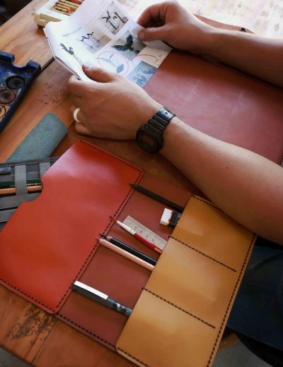 Leather Padfolio Creative Range Chocolate