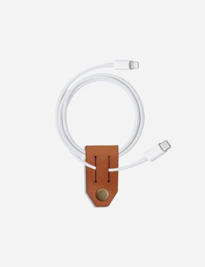 Leather Cable Organiser Pack of 3 Coffee
