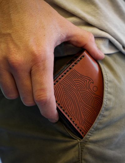 Leather Wallet Minimalist Range Chocolate