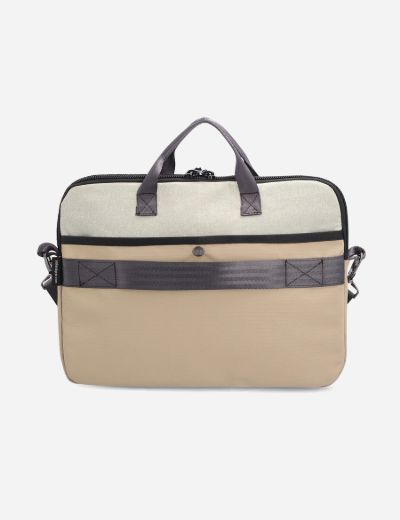 Recycled Slim Laptop Bag – Stone