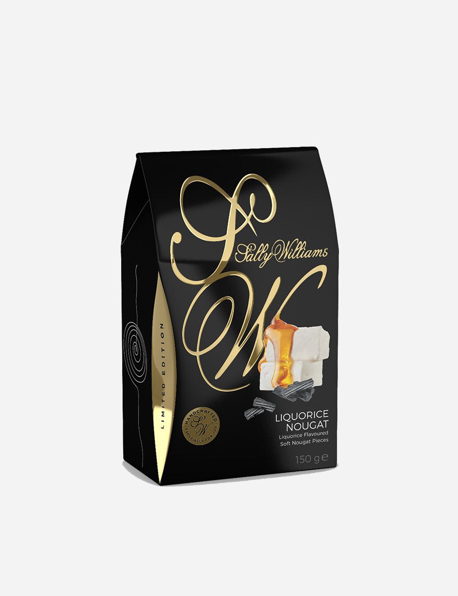 150g Liquorice Flavoured Soft Nougat Pieces