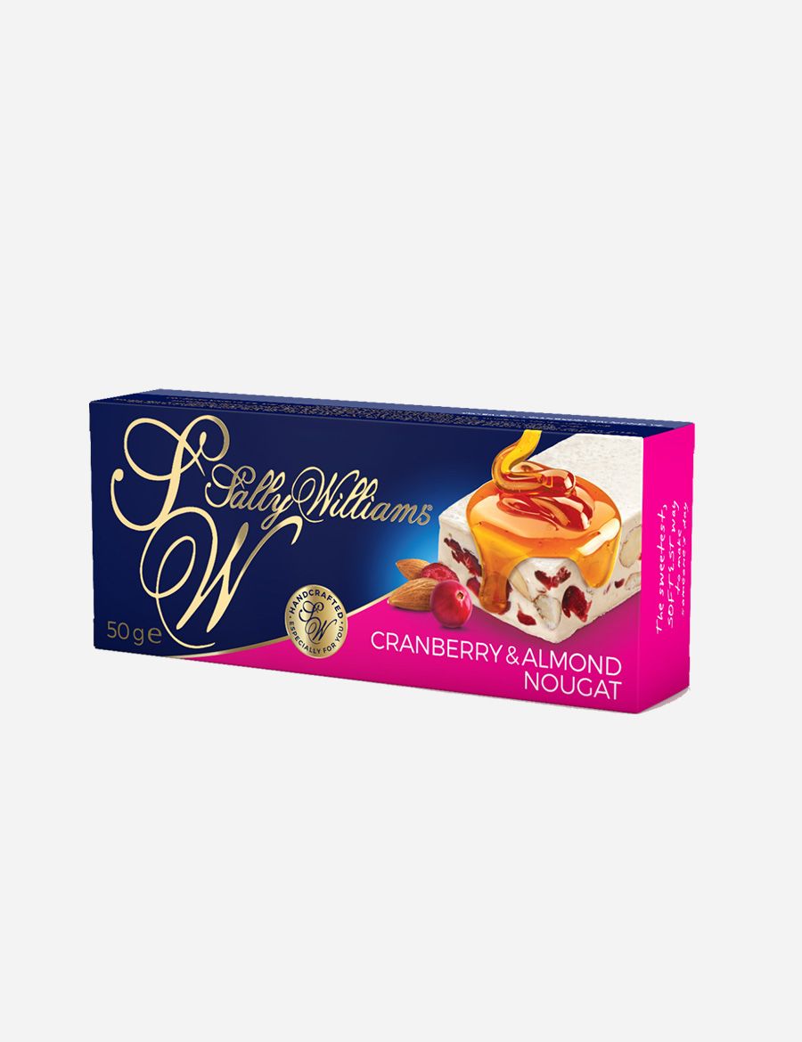 50g Cranberry and Almond Nougat Bar