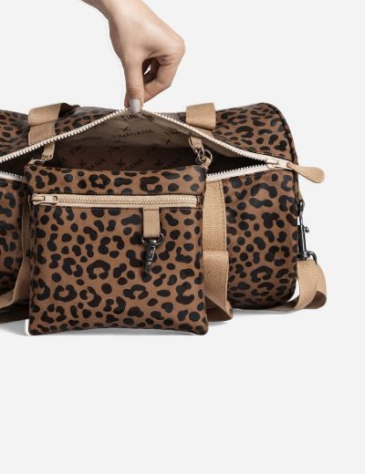 Sports and Gym Bag Beige Trim