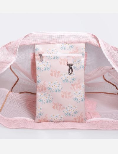 Meshie Jumbo Beach Bag Pink