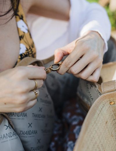Megan Raffia Bag Mustard