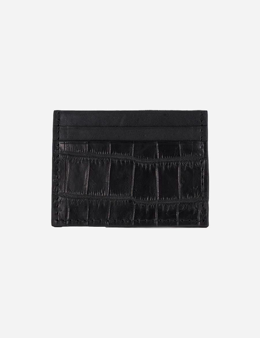 Picture of Black Crocodile Leather Card Holder Wallet
