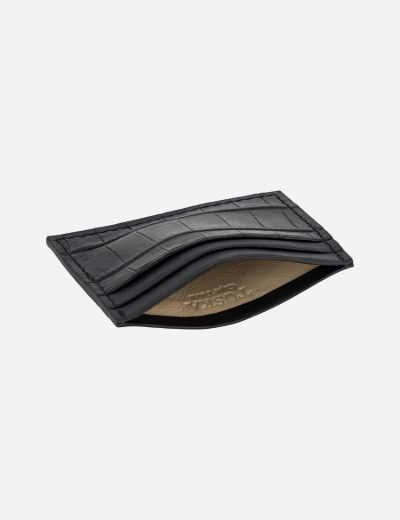 Picture of Black Crocodile Leather Card Holder Wallet