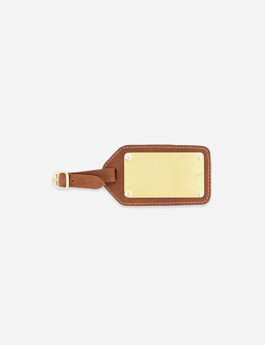 Picture of Brass Luggage Tag Tan