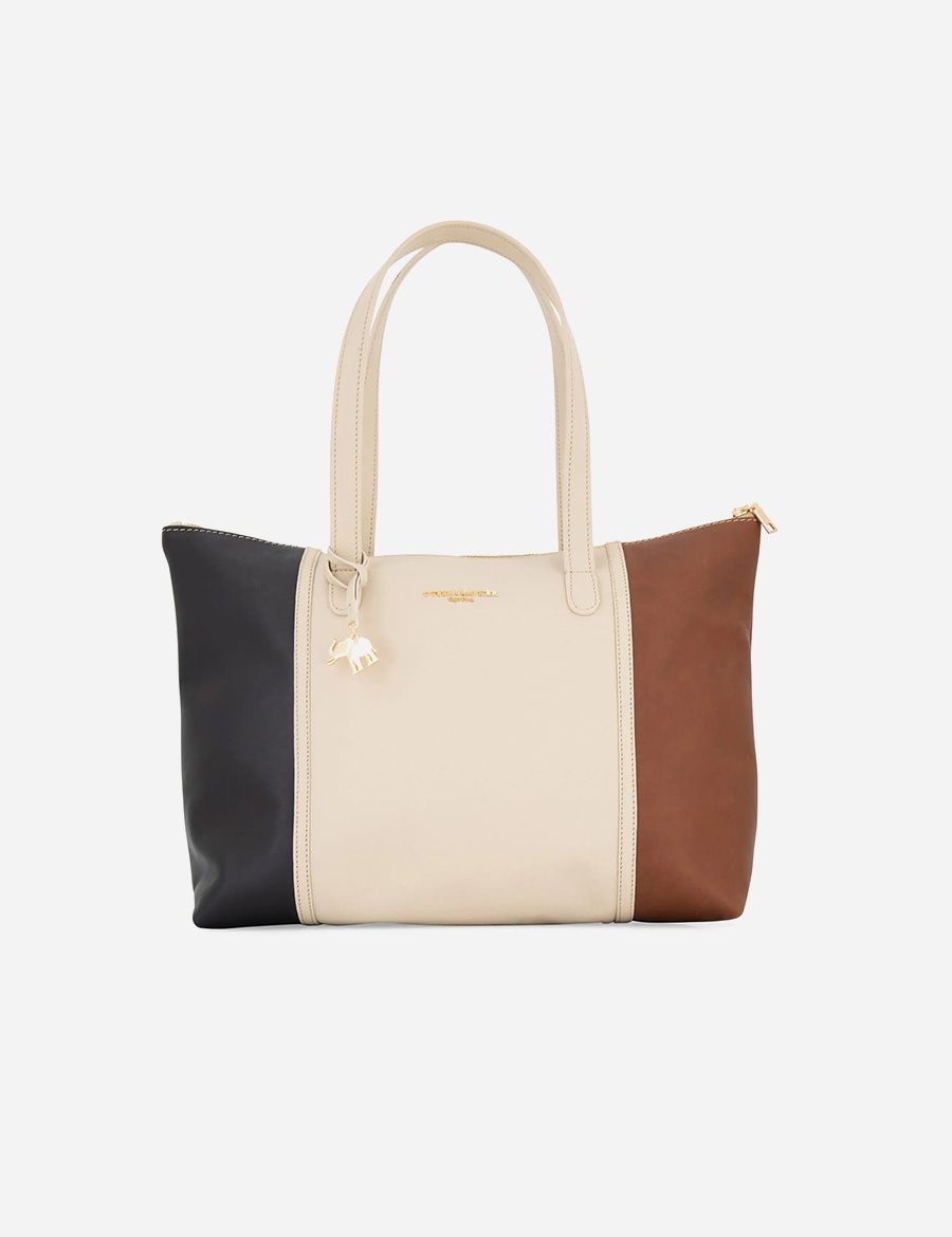 Picture of Classic Tote Bag Black Cream Brown