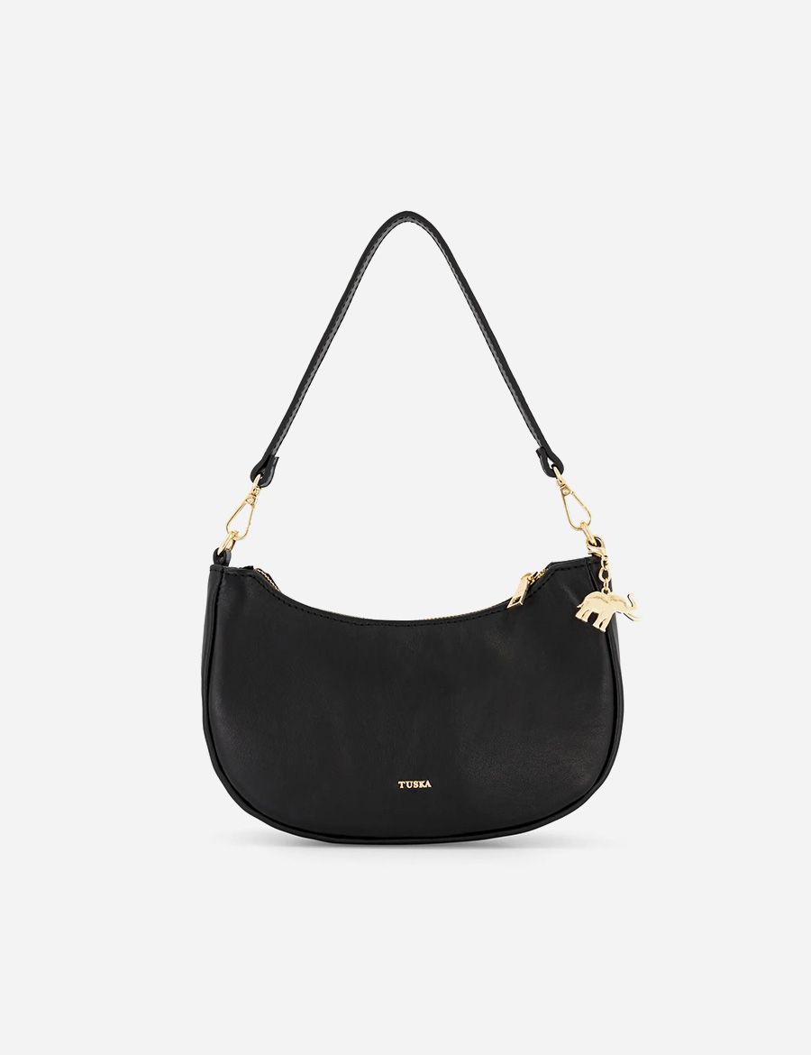 Picture of Leather Shoulder Bag Black