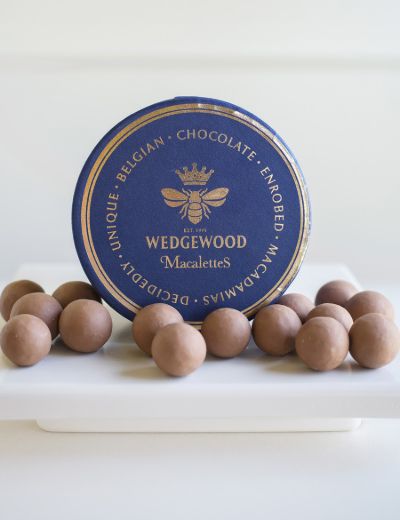 Picture of Milk Belgian Chocolate & Sea Salt Wedgewood Macalettes Hat Box